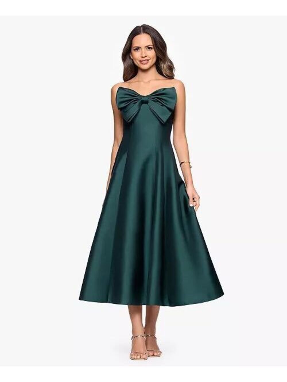 Betsy & Adam Women's Strapless Midi Dress